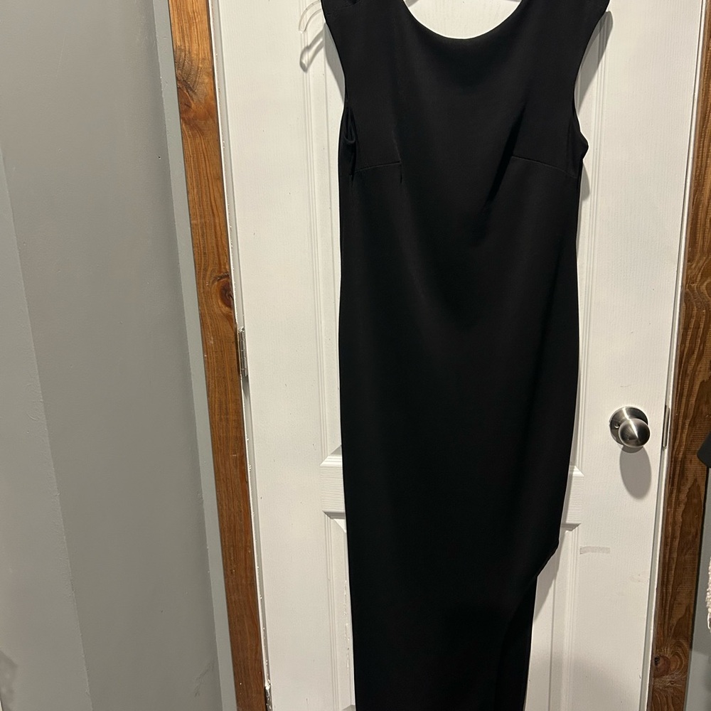 Eloquii Classic Black Midi Dress Sz 16 SKU 430